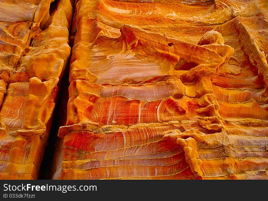 Colors of Stone in the Petra Vally Jordanian 2010