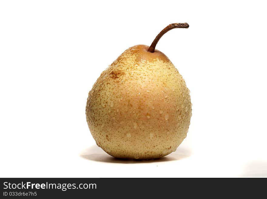 Pear on white