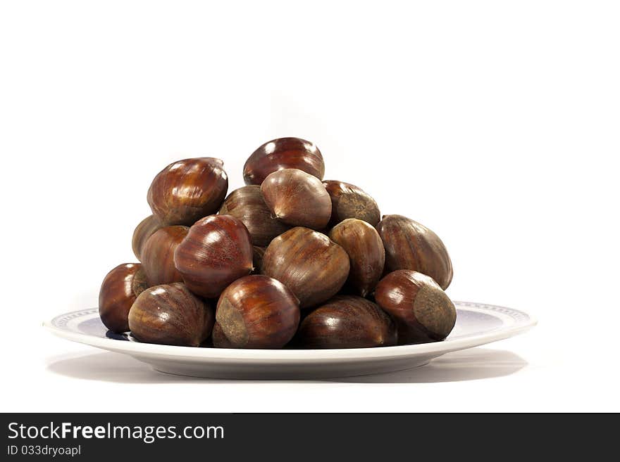 Chestnuts on a plate