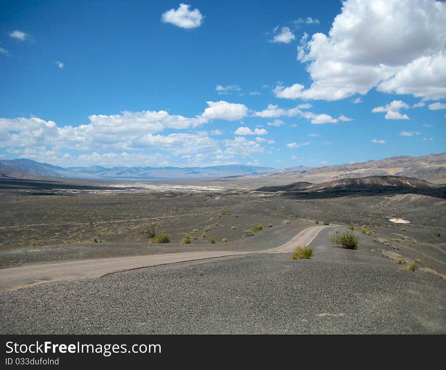 Road to Ubehebe Crater, Death Valley National Park. Road to Ubehebe Crater, Death Valley National Park