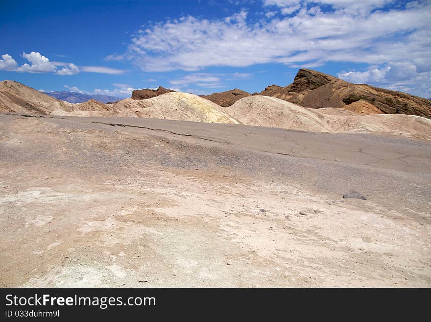 Paved road near Zabriskie Point, Death Valley National Park. Paved road near Zabriskie Point, Death Valley National Park