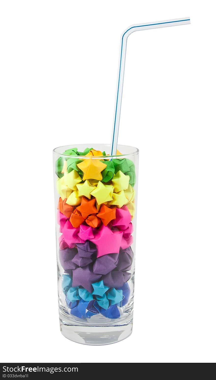 Multicolored stars in a glass