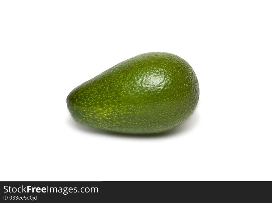 Avocado fruit on a white background