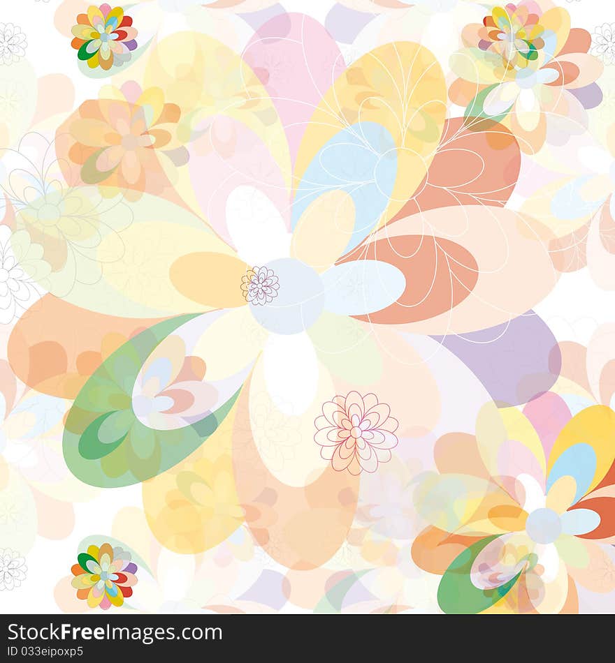 Illustration of texture with flowers texture