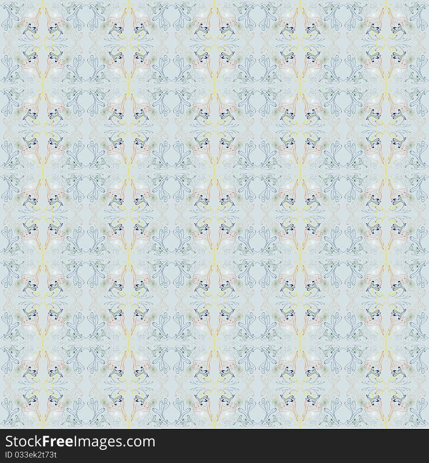 Pattern With Elements, Retro Vector