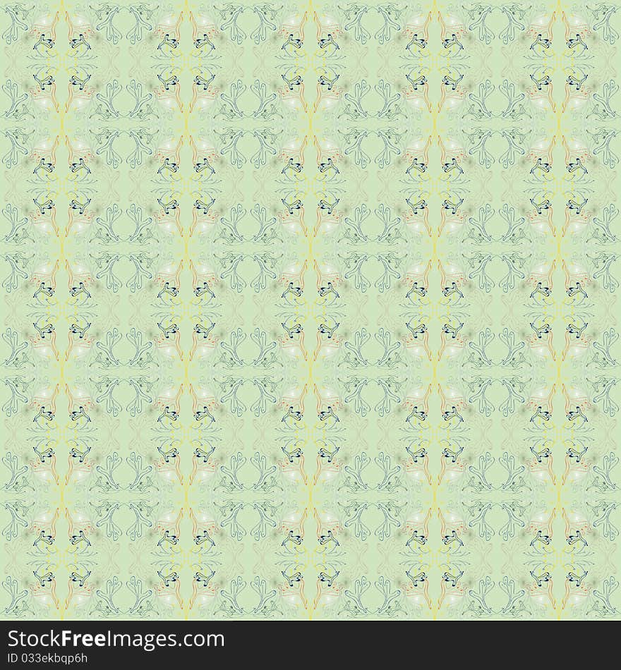 Pattern With Elements, Retro Vector