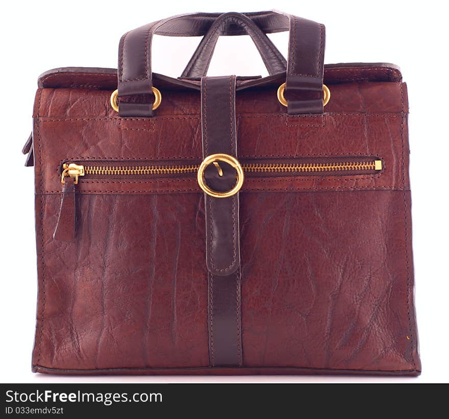 Brown ladies handbag