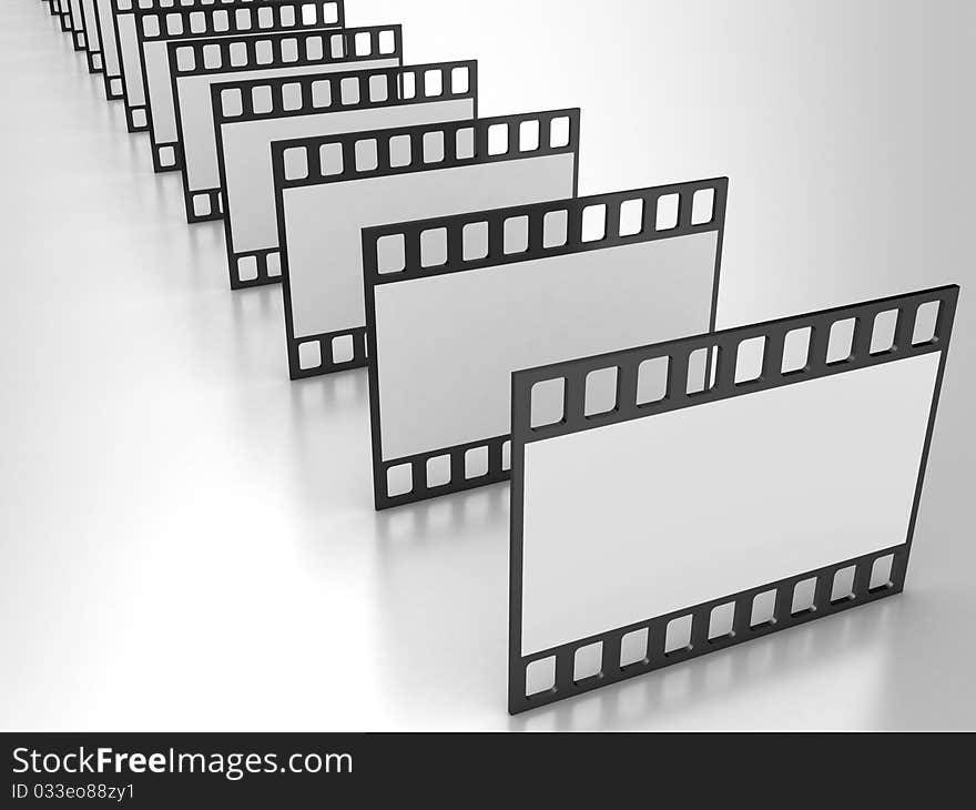 Illustration of a film of the camera on a white background. Illustration of a film of the camera on a white background