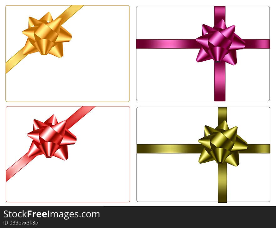 Collection of colorful bows. Vector. Collection of colorful bows. Vector.