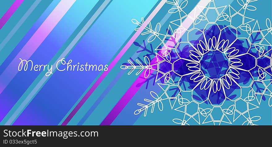 Christmas vector card with snowflakes