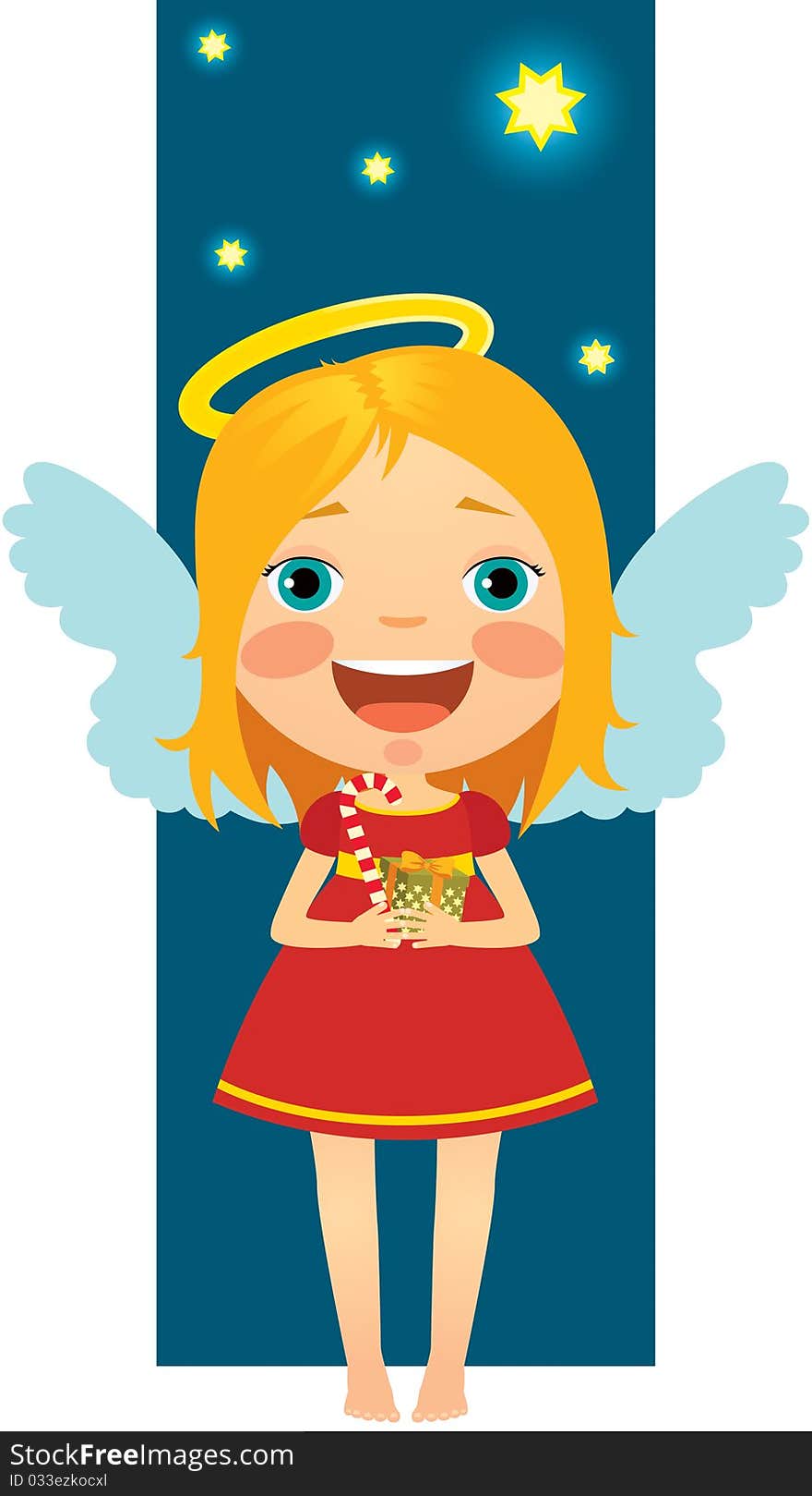 Angel Christmas with gifts