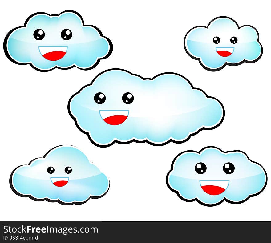 The cloud with white background