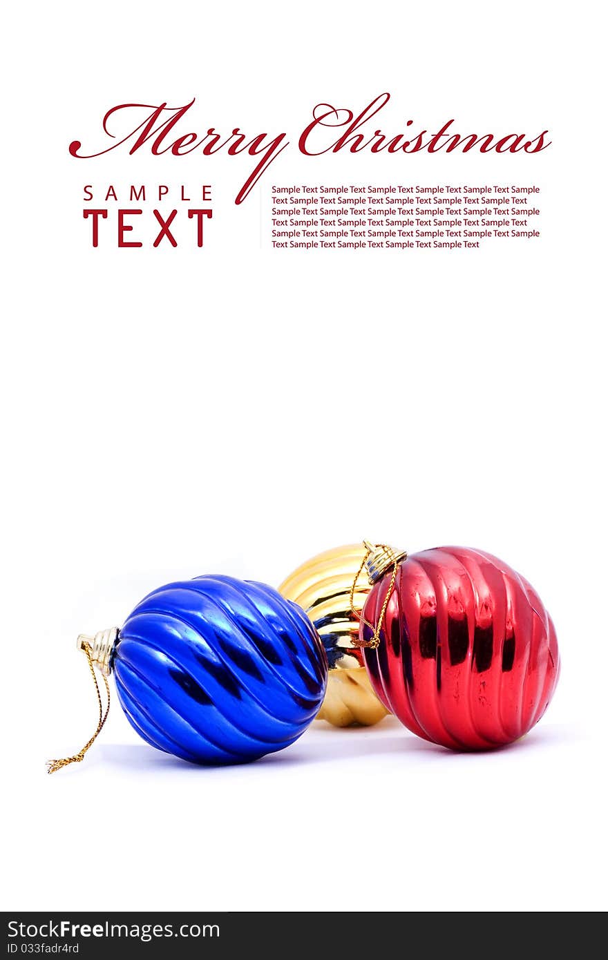 Red and blue christmas blubs