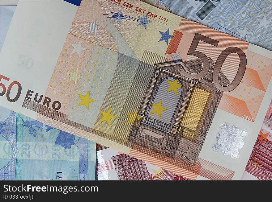 Fifty euros against other monetary denominations. Fifty euros against other monetary denominations