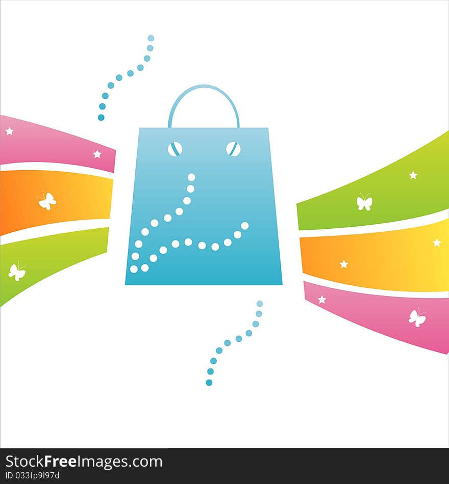 Colorful shopping background