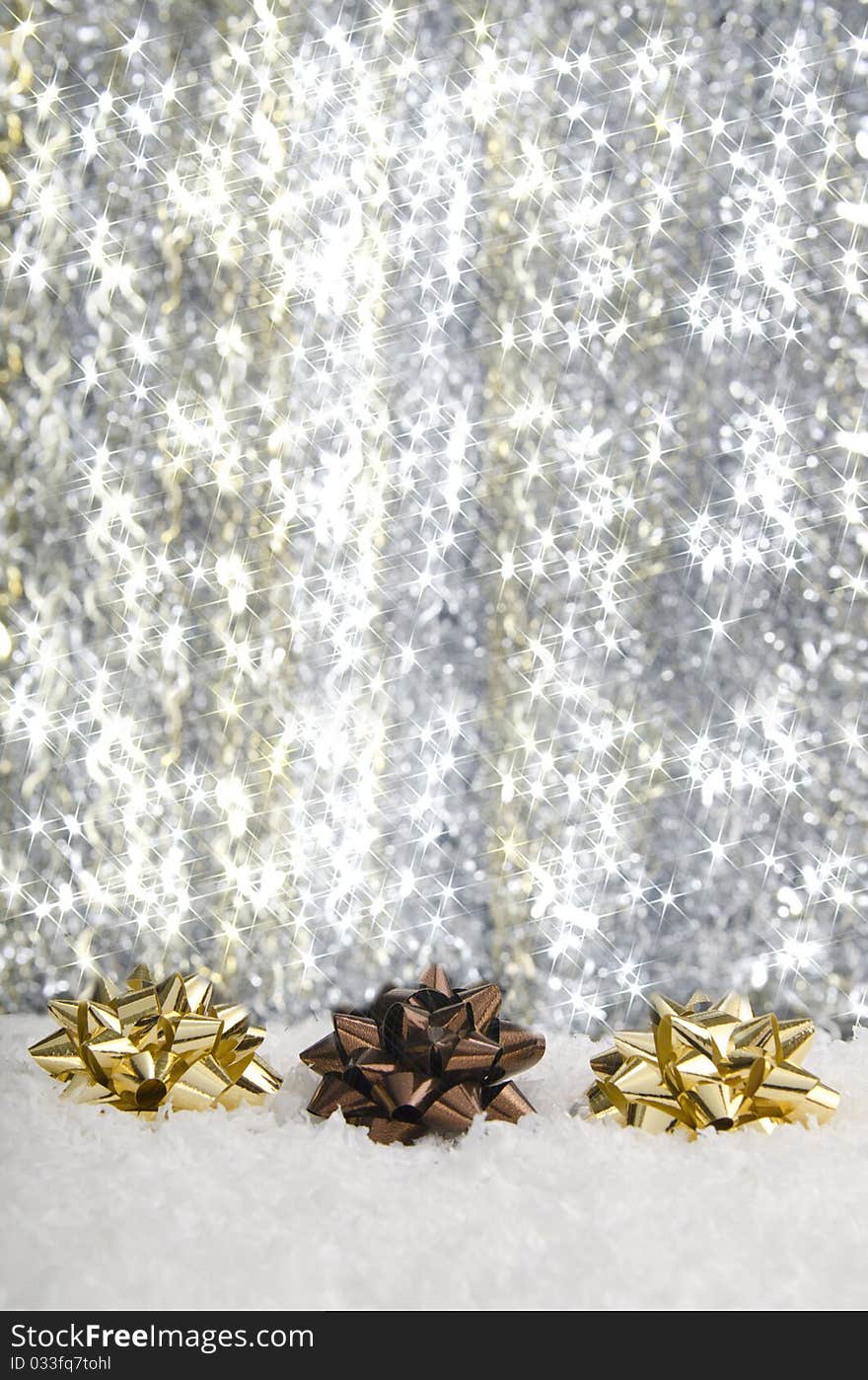 Christmas decoration against a glittering background