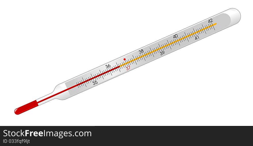 Illustration of the mercury thermometer