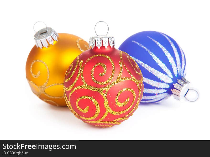 Three Christmas Ball, Isolated