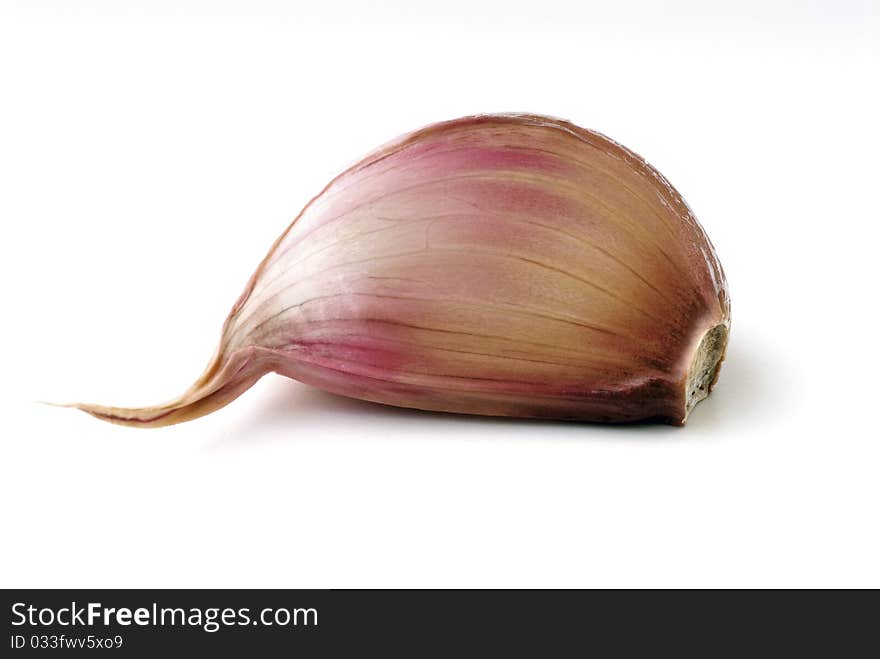 Whole garlic on a white background