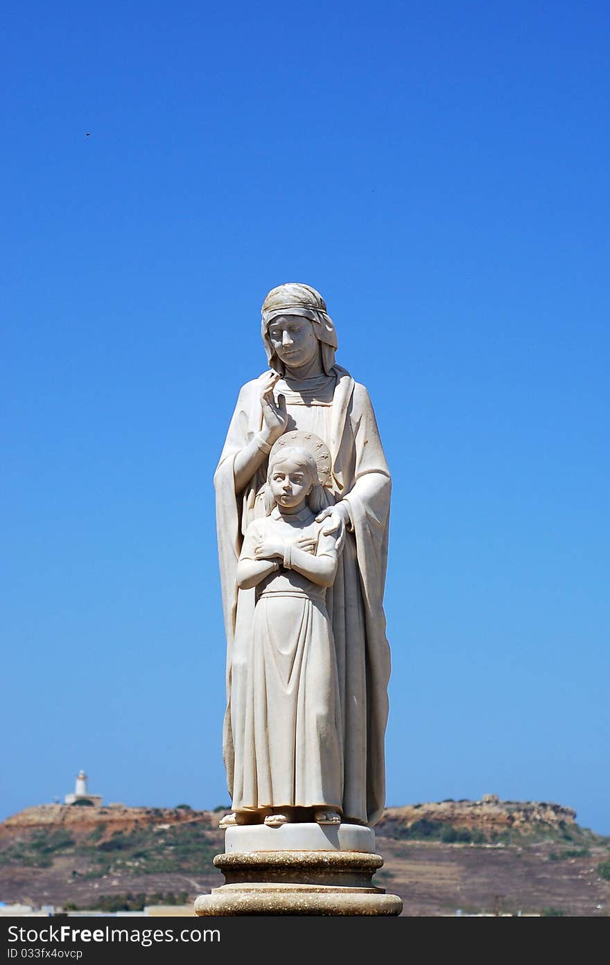 Religious Statue On Gozo.Malta