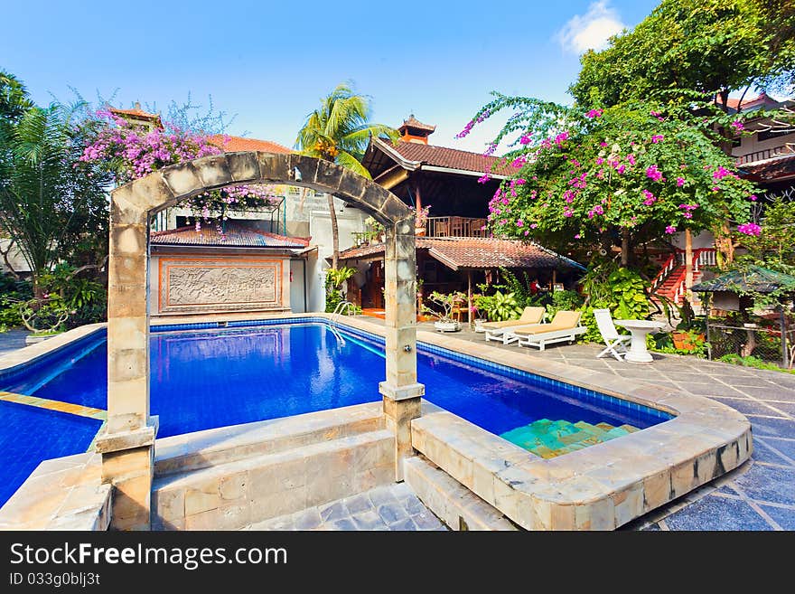 Pool in hotel