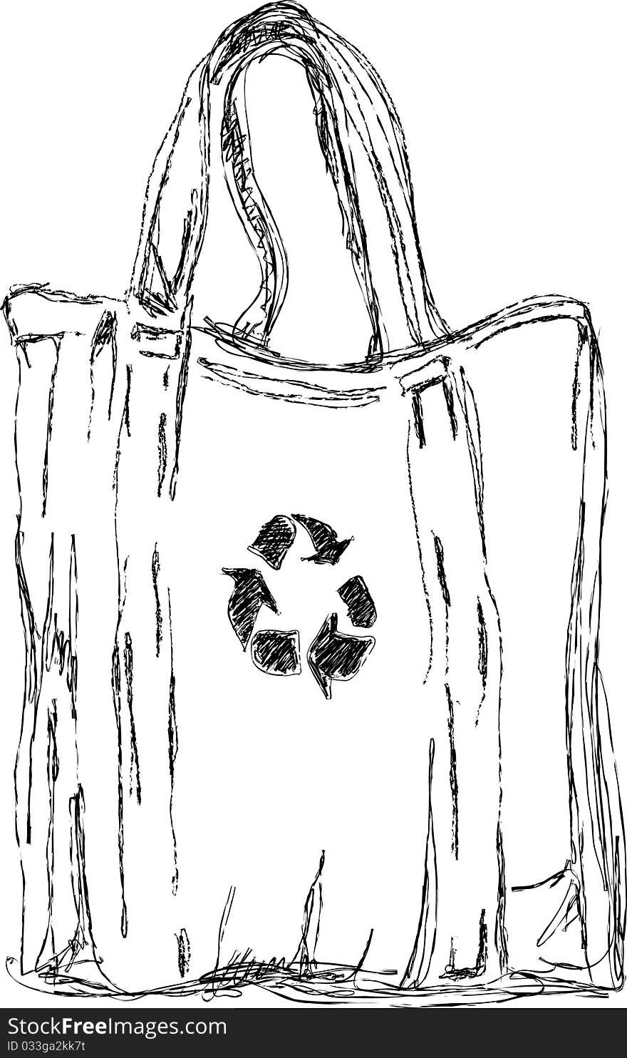 Handmade  sketch of eco bag