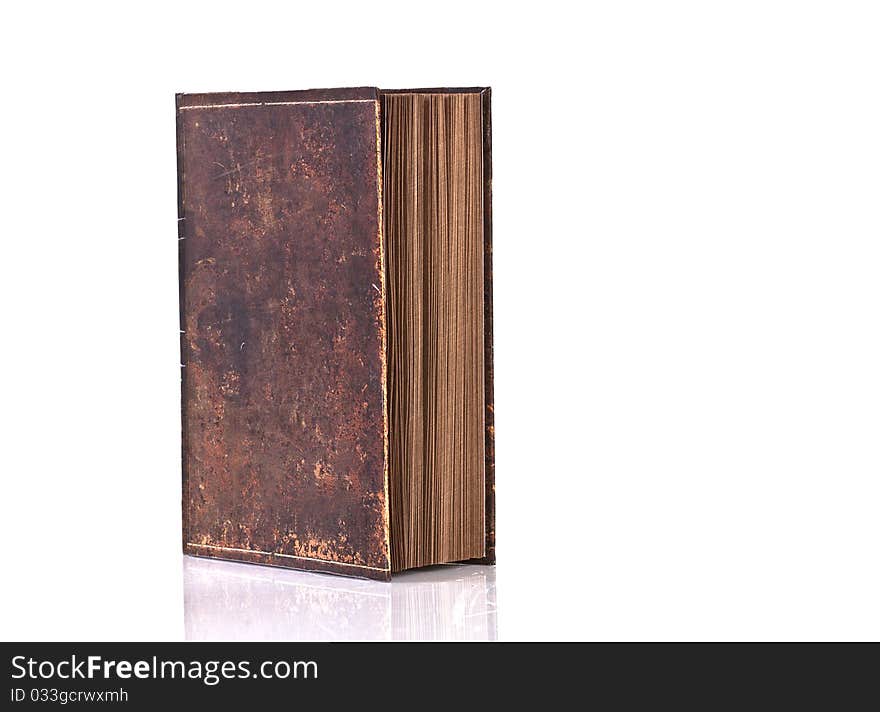 OLD BOOK ISOLATED ON WHITE