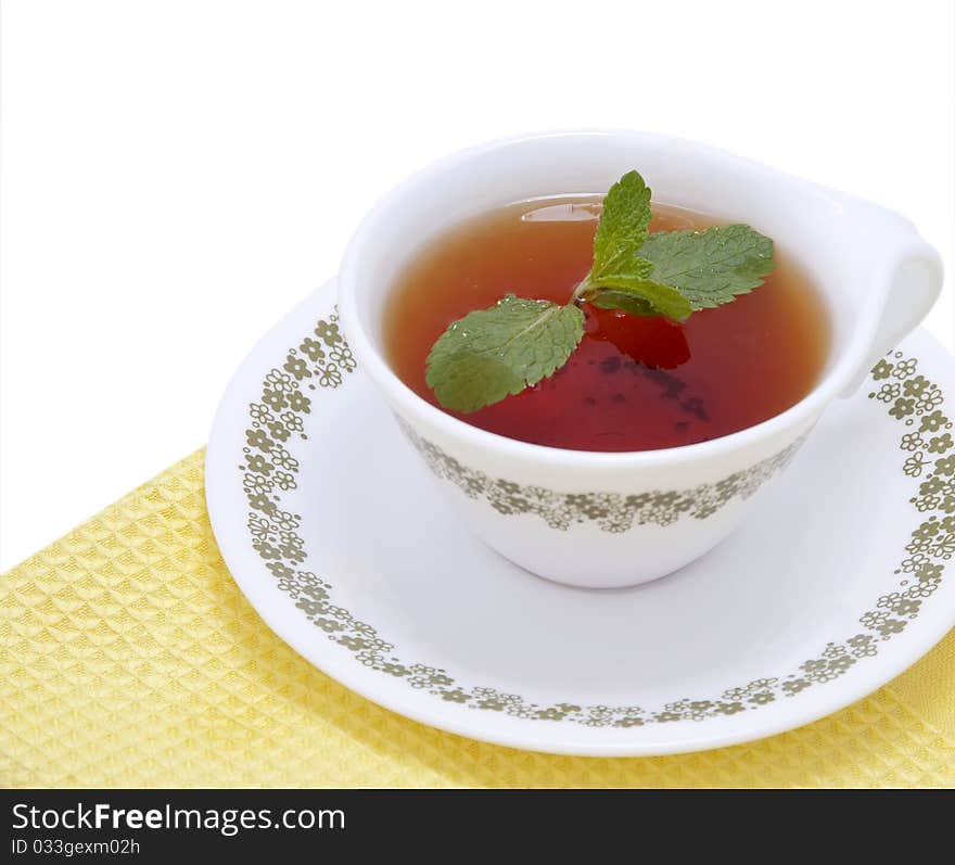 Black Tea with mint