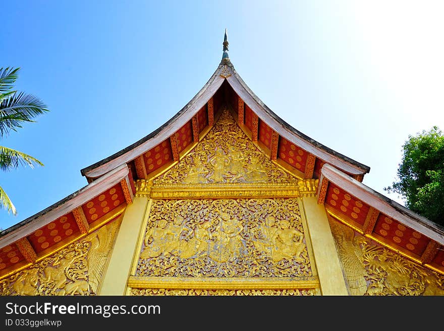 Temple with blue sky at Laos. Temple with blue sky at Laos