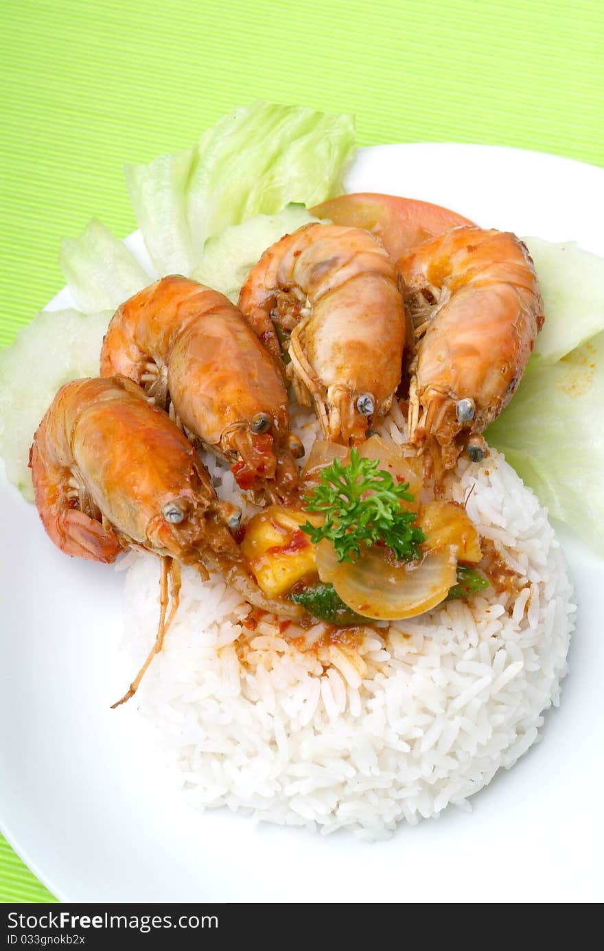 Rice with shrimp