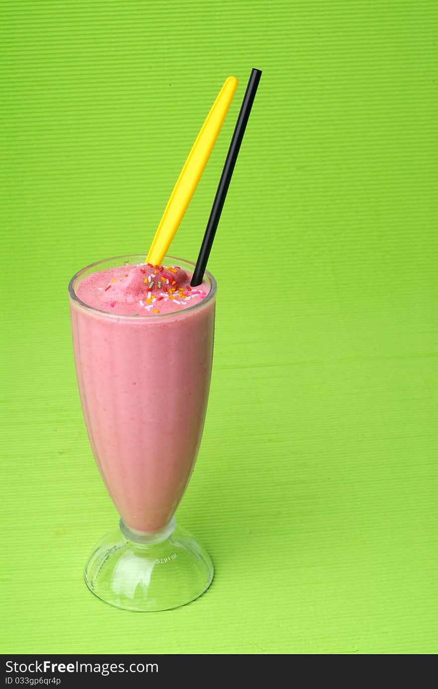 Strawberry milk shake