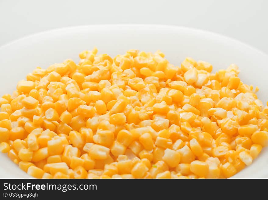 Stack of sweetcorn kernels