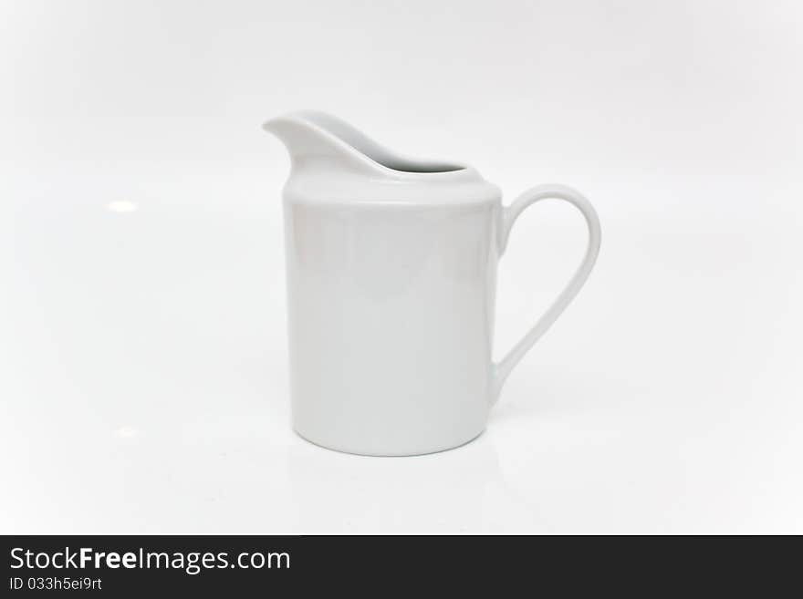 Teapot with the white background.