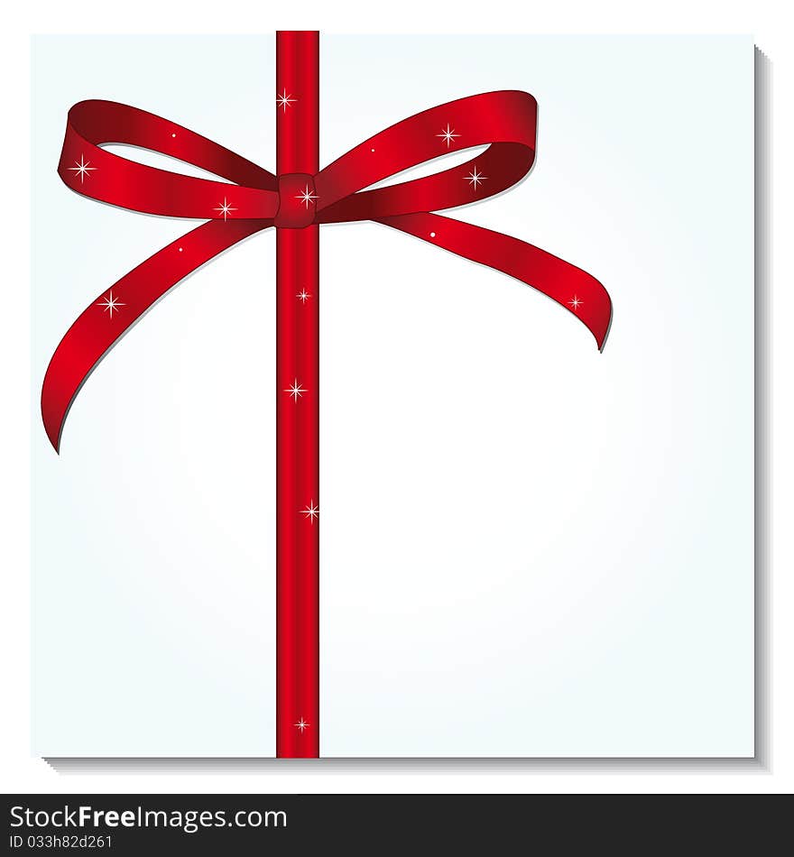 Red ribbon for a festive gift. Red ribbon for a festive gift