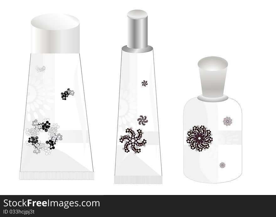 Abstract Cosmetic Bottles