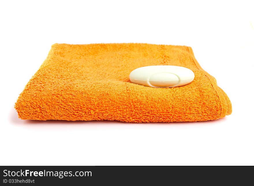 Colorful towels o white background