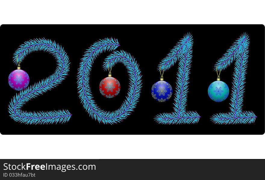 New year 2011. Vector illustration