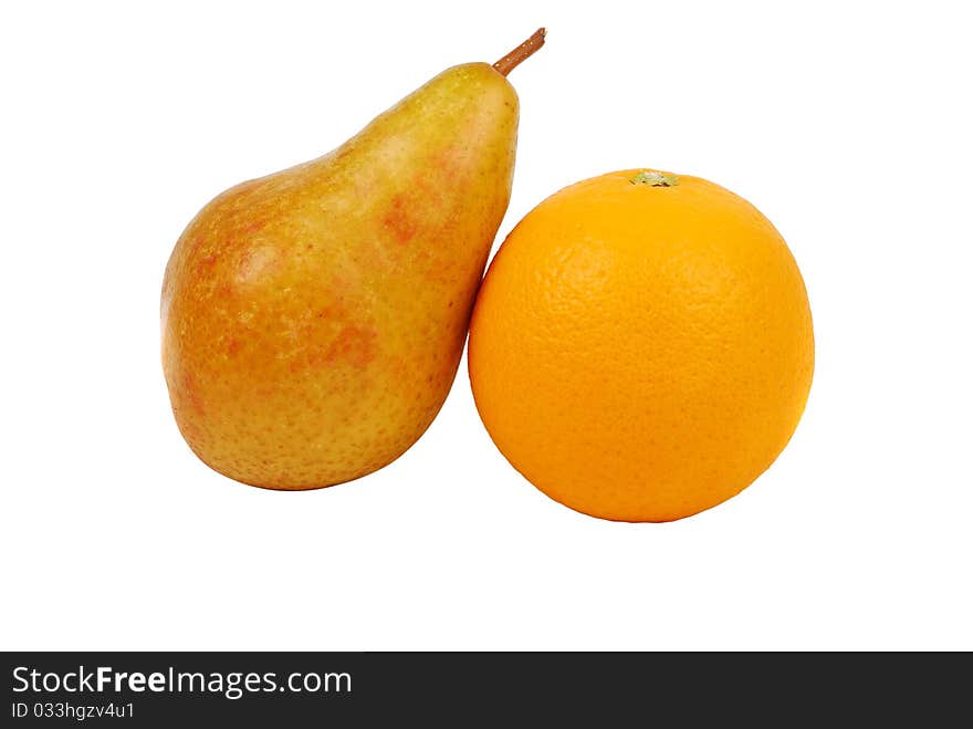 Pear and orange