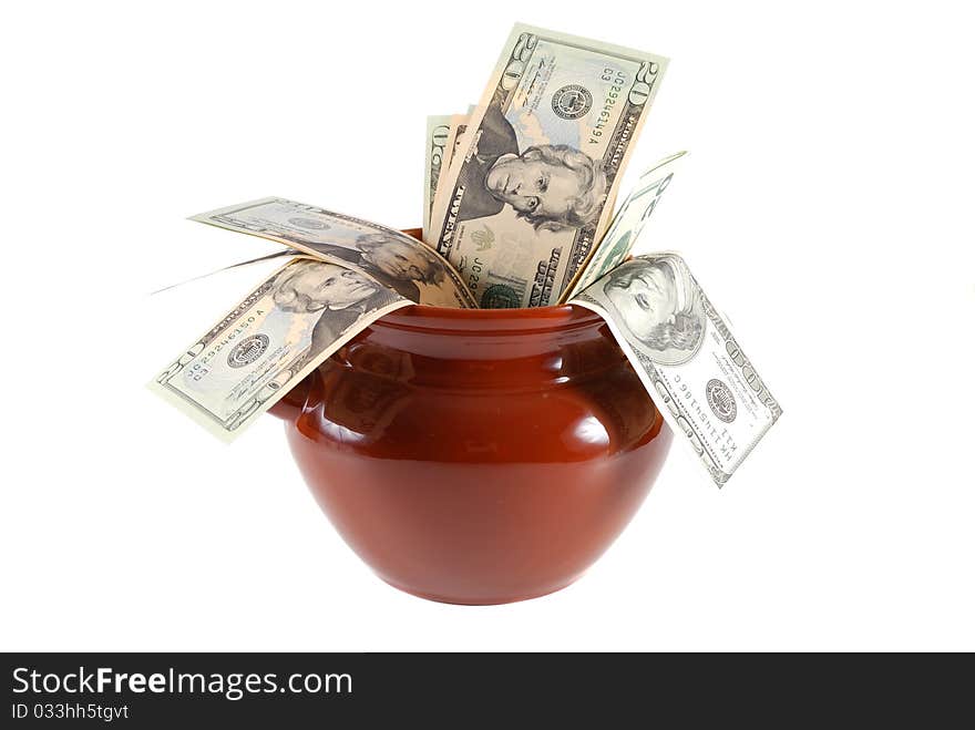 Money in a pot