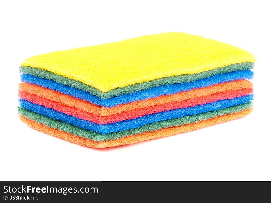 A stack of kitchen sponges