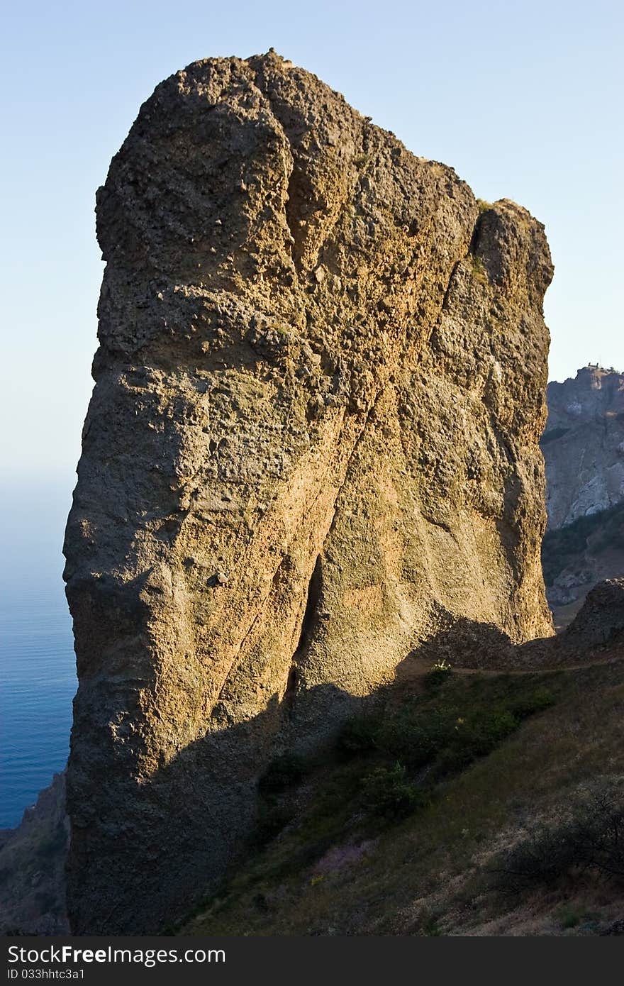 Cliff in Kara-Dag mountains