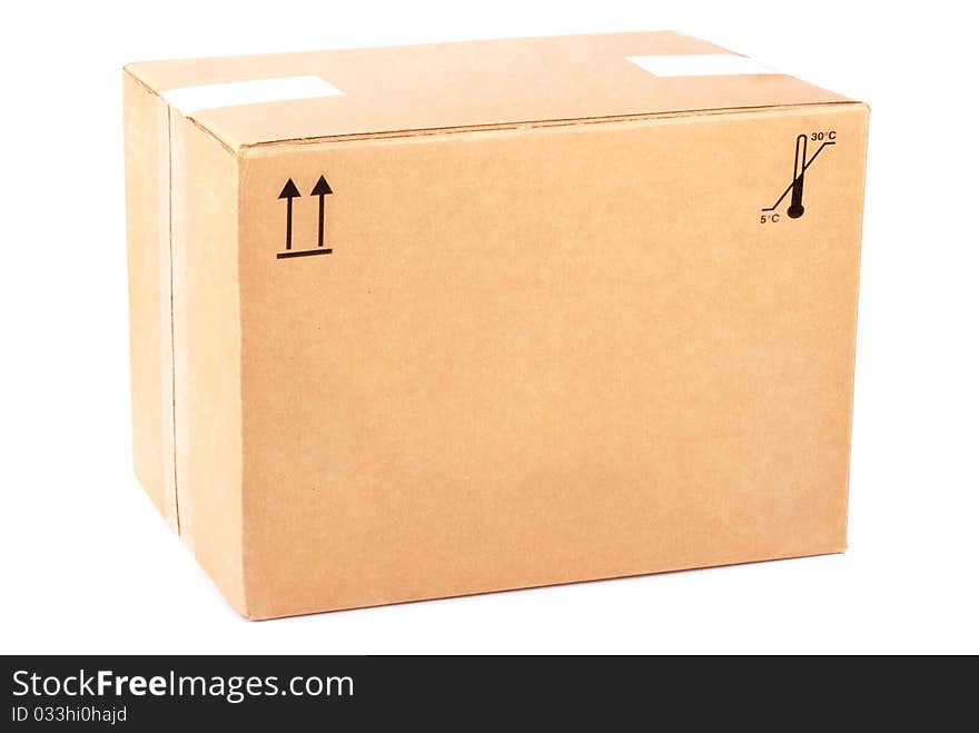 Cardboard Box isolated on a white background