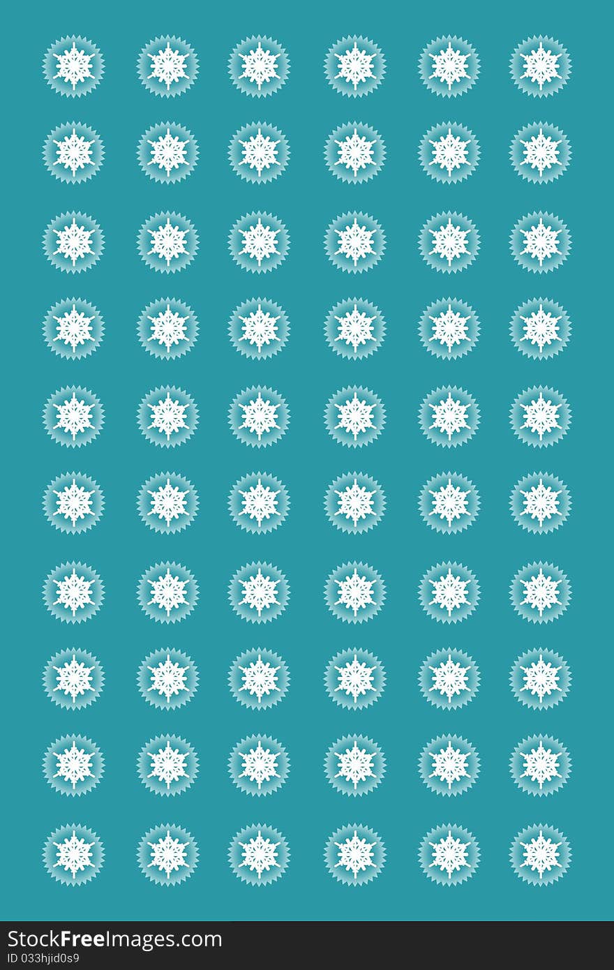 Snowflakes on the blue background