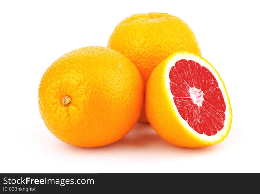 Sicilian orange isolated on a white background