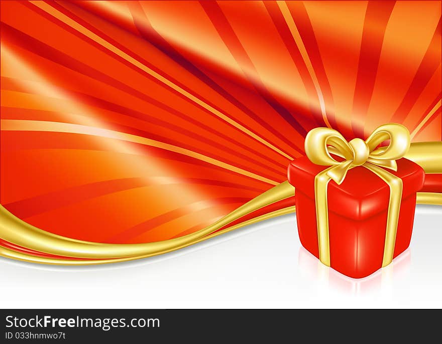 Red greeting Card, horizontal background