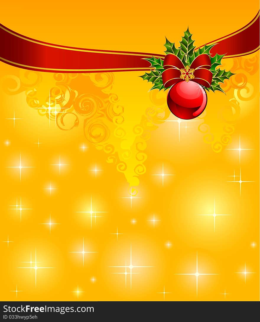 Christmas balls on a abstract background