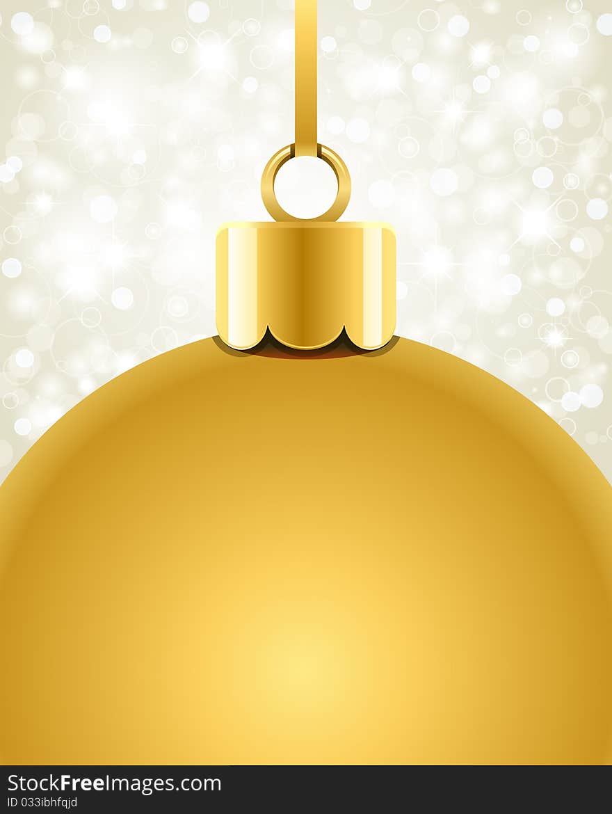 Christmas golden ball