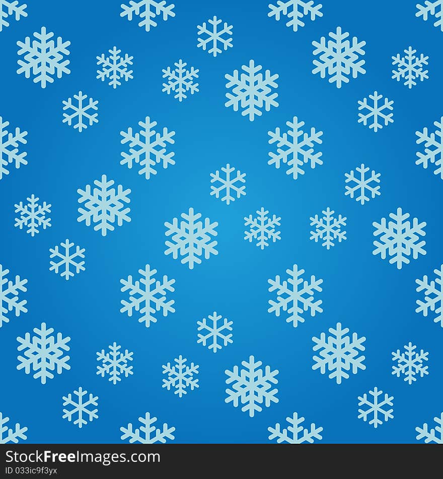 Seamless Pattern With Snowflakes