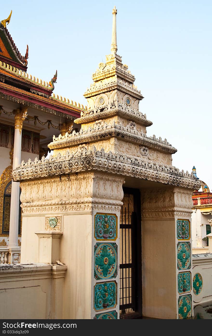 Main entrance of Thai church, Thailand.