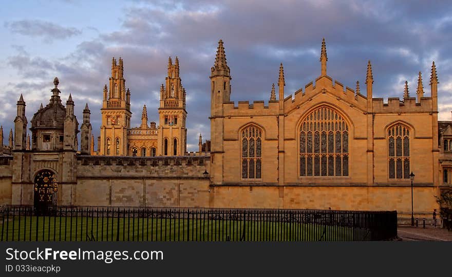 Day view of All Souls College at Oxford